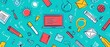 © Sunny - Seamless Pattern of Online Education Icons for Digital Learning Background