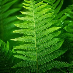 Green Fern Closeup