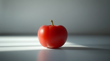 Wall Mural - Single Red Apple Minimalist Still Life Photography