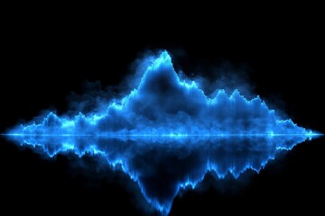 Poster - Colorful sound wave pattern creating a vibrant audio visual effect in a digital environment
