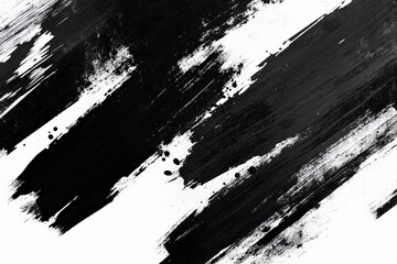 Aufkleber - Abstract black and white paint strokes create a dynamic texture in modern art composition