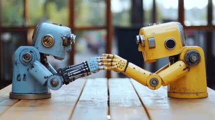 Poster - Smart industry concept. Automation and data exchange in manufacturing technologies.