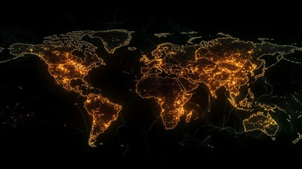 Poster - High speed communications with world wide web from anywhere in world via phone mobile internet. Hologram earth consists light dots. Abstract virtual hud elements over screen modern glass smartphone.