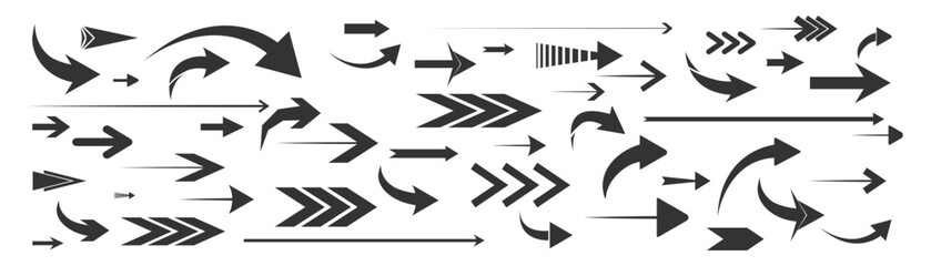 Wall Mural - arrow icon set. colored arrow symbols. arrow of different types. arrow isolated vector graphic eleme