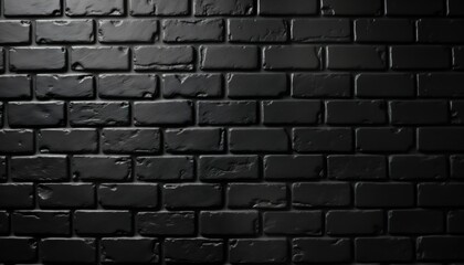 Aufkleber - Dark black brick wall texture. Perfect for interior design. Modern, vintage style. Great choice for backgrounds. Stunning material for walls. Black bricks create sophisticated look. Unique pattern.