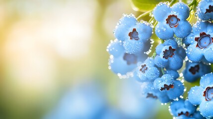 Wall Mural - Dewy Blueberry Blossoms Close Up Macro Photography