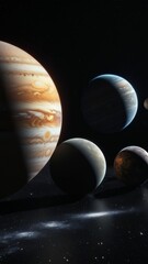Wall Mural - a close up of the planets in the solar system