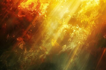 Aufkleber - Golden light beams illuminate a vibrant abstract grunge backdrop