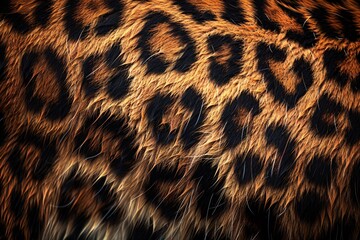 Poster - Real leopard fur with beautiful orange, brown and black markings making a great background