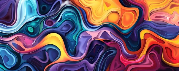 Poster - Vibrant and colorful abstract background with a liquid texture