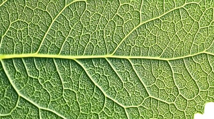 Sticker - Closeup Green Leaf Texture Macro Photography