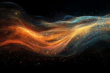 Aufkleber - Colorful swirling patterns of light and energy create a mesmerizing cosmic effect in a dark space background