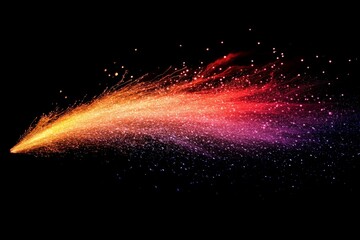 Aufkleber - Vibrant explosion of colors with sparkling particles against a dark backdrop