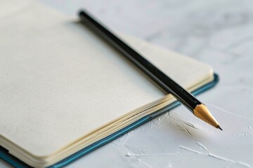 Poster - Blank notebook page is waiting to be filled with new ideas