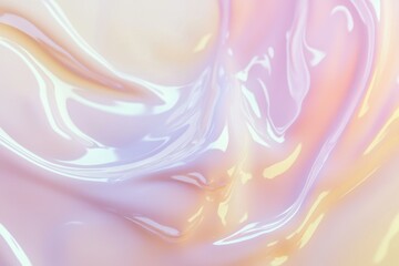 Poster - Smooth, flowing pearlescent swirls in soft pastel colors create an enchanting abstract background design, exuding a dreamy, ethereal quality that captivates the imagination