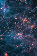 Aufkleber - Neurons in a network are firing and transmitting electrical signals