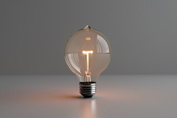 Poster - The solitary light bulb shines, symbolizing innovation and fresh perspectives