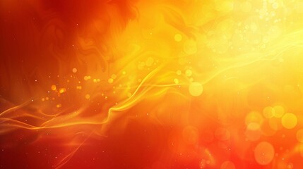 Poster - Abstract background forming golden, orange, and yellow wavy shapes and bokeh lights