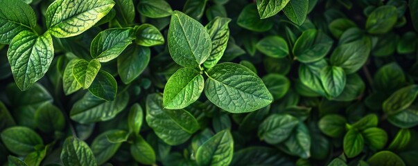 Poster - Lush and dense environment supporting vibrant green leaves