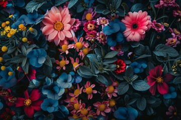 Aufkleber - Exquisite display of vibrant flowers creating a stunning floral backdrop