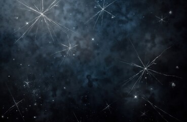 Aufkleber - Dark space texture with white scratches, dust like stars. Abstract design with distressed look. Suitable for digital artworks, backgrounds. Ideal for graphic design elements overlays. Great for tech,