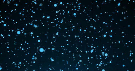 Poster - Image of light spots on black background
