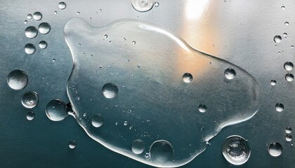 Poster - Translucent Gel Texture Design Layered and Luminescent, Depicting an Ethereal Aura of Purity and Transformation.