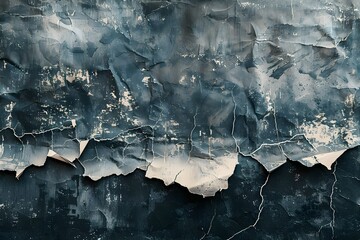 Wall Mural - A close up of peeling paint on a wall