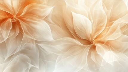 Poster - Elegant floral patterns in soft pastel colors abstract digital art serene environment close-up view for visual harmony