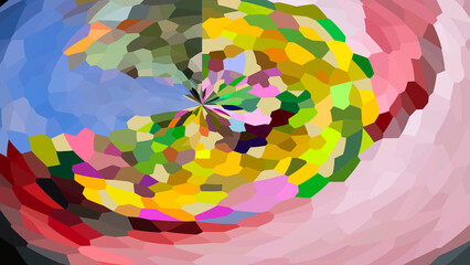 Wall Mural - Abstract background with multicolored geometric shapes. 