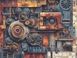 © bersch28 - A visually captivating artwork depicting complex mechanical gears and components, arranged in a way that highlights industrial elegance and artistic creativity.