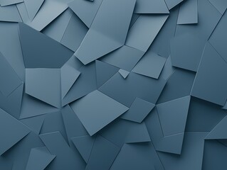 Poster - This abstract image features a modern and textured design, showcasing overlapping geometric shapes in various blue shades, perfect for backgrounds or creative projects.