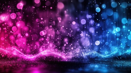 Poster - Dynamic colorful light patterns abstract space digital art illuminated environment close-up view vibrant concept