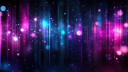 Poster - Dynamic light patterns abstract digital art colorful background night scene creative design concept