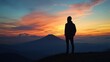 © berkah nikah - Point View Sunrise Mountain Bromo at East Java Indonesia. Silhouette View Bromo
