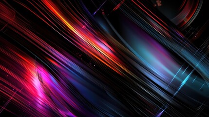 Poster - Dynamic colorful abstract waves digital art modern design vibrant environment creative viewpoint motion concept