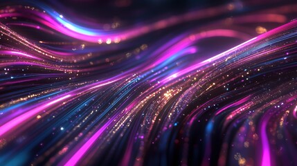 Poster - Dynamic light flow animation in a vibrant abstract scene digital art futuristic environment close-up viewpoint