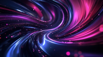 Poster - Dynamic swirling abstract light patterns digital space graphic design colorful environment artistic perspective