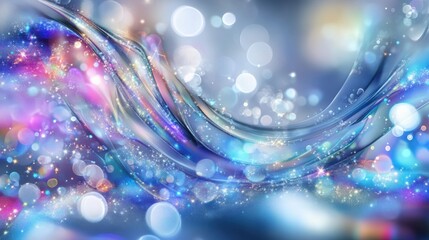 Poster - Artistic studio insights dynamic light reflections and colorful abstract patterns in digital art