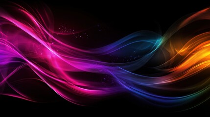 Poster - Dynamic color waves abstract art digital background vibrant environment close-up view creative concept