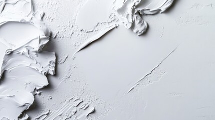 Poster - Textured white surface art abstract style close-up photography minimalist design contemporary aesthetic