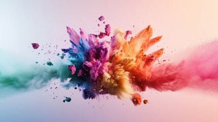 Poster - Dynamic color explosion abstract art creative design digital environment vibrant viewpoint artistic concept