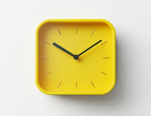 Aufkleber - Yellow square clock showing the time. (1)