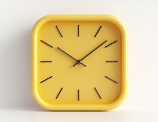Aufkleber - Yellow square clock showing the time. (2)