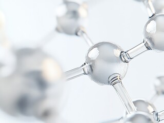 Aufkleber - Crystal Clear Molecular Structure Close-Up in Laboratory Setting with Scientific Focus : Generative AI