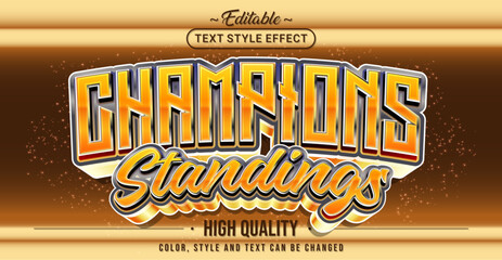 Aufkleber - Editable text style effect - Champions Standings text style theme.