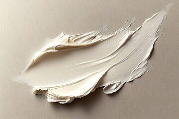 Poster - Creative Cream Texture Abstract Design on Smooth Beige Canvas : Generative AI