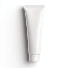 Poster - Blank white cosmetic tube isolated on white background.