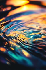 Leinwandbilder - Abstract Fluid Painting with Vibrant Colors and Dynamic Movement in Rippled Patterns : Generative AI