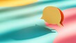 © Alpa - Pastel colored paper cutout chat bubbles with natural light shadows